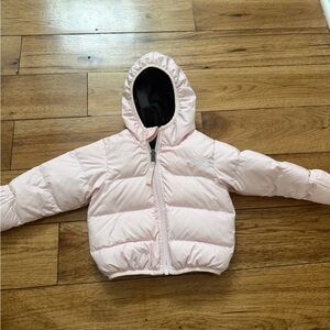 Pink Puffer Jacket with Hood reversible